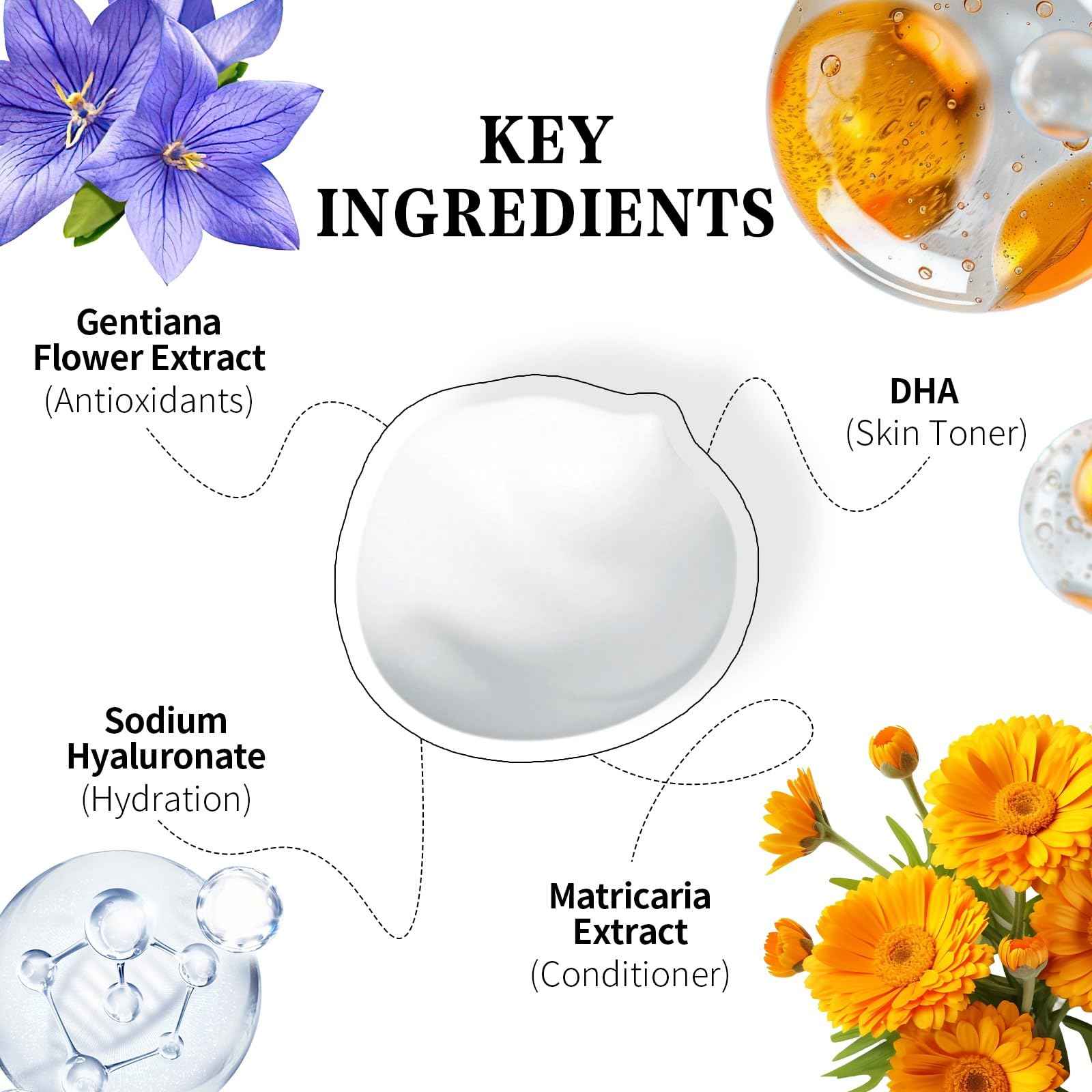 Self Tanner Mousse+Face & Body Sunless Tanner Application- With Natural & Organic lngredients, Self Tanner Kit for Face & Body, Self Tanning Mousse for Medium fake tan, 1.5 Hour Express Tannig Foam