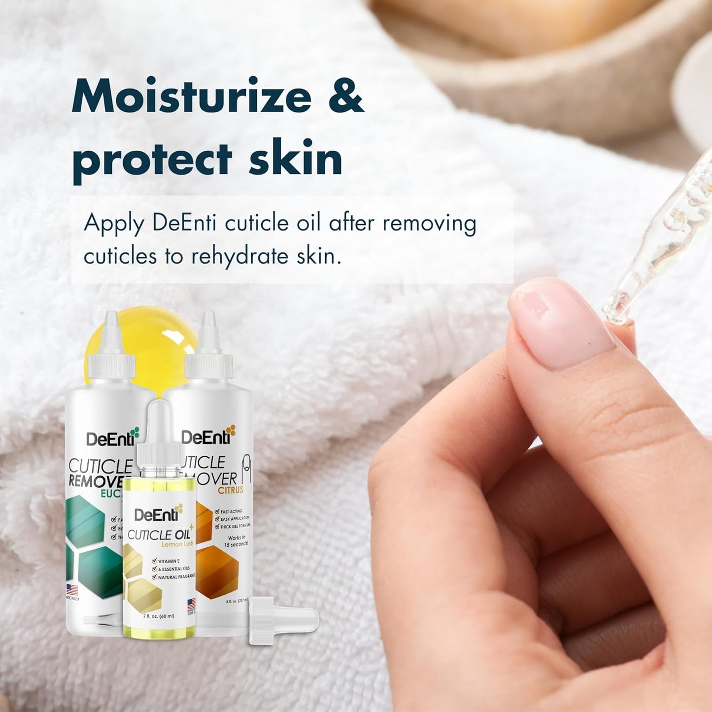 Instant Cuticle Remover Gel - Professional 15-Second Softener for Hand, Foot & Nail Care | 8oz Bottle