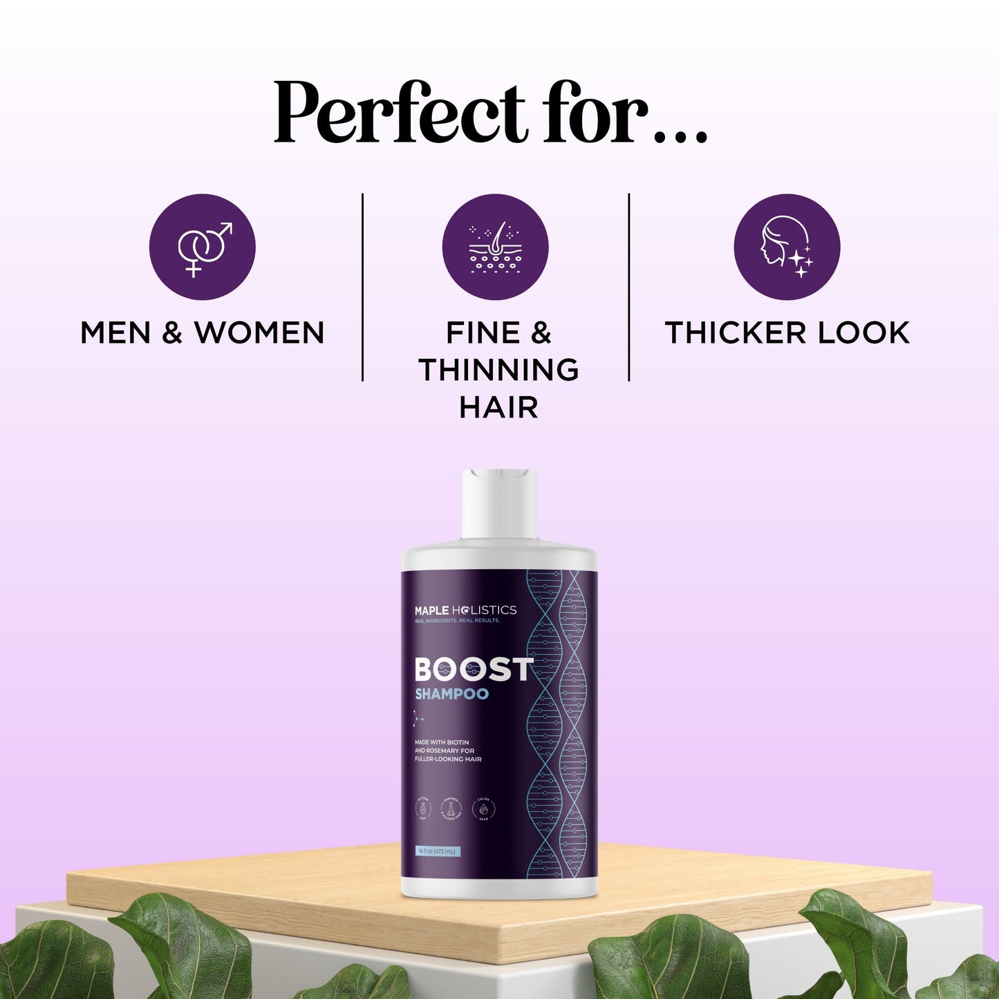 Advanced Biotin Shampoo with Rosemary Oil - Volumizing Shampoo for Thinning Hair for Women & Men with Black Castor Caffeine & B Vitamins - Paraben Silicone and Sulfate Free Vegan Formula (16 Fl Oz)