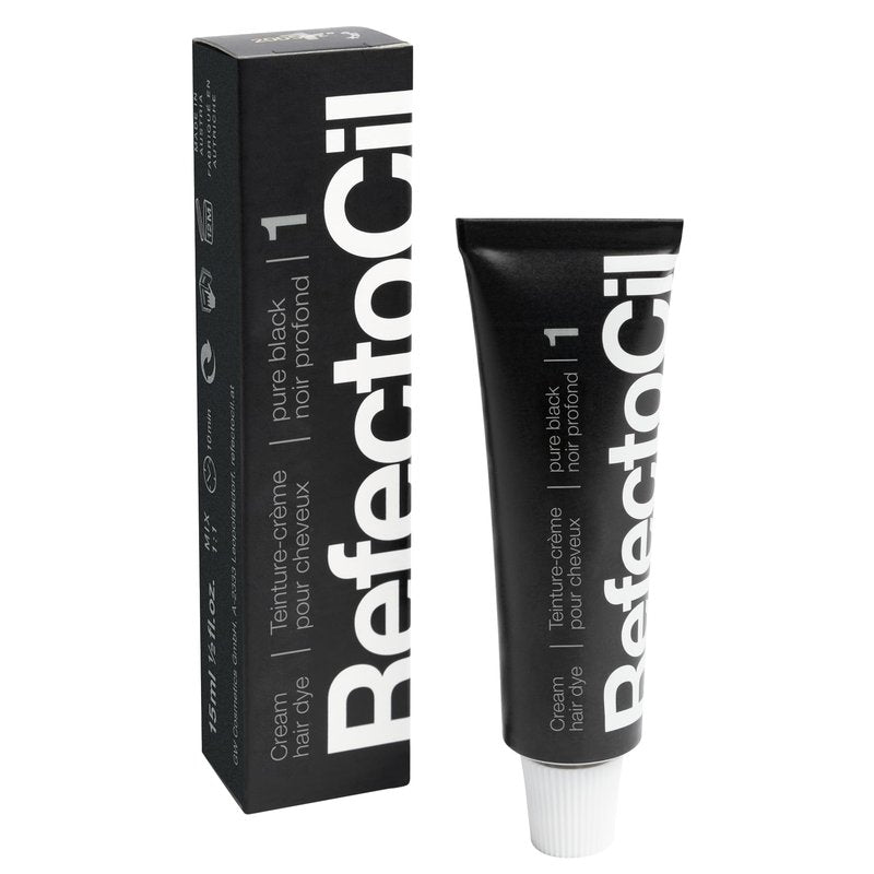 RefectoCil Starter Kit – Black Cream Hair Dye (#1) + Natural Brown (#3) + Liquid Cream Developer Complete Tinting Kit