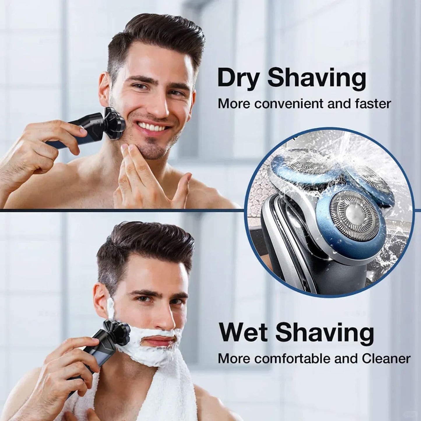 Pro 5 Star Series Finale Shaver Replacement Foil and Cutter Bar Assembly Compatible with wahl Shaver Model 7031-100/7043-100-For men's shaving- 2Pcs Black