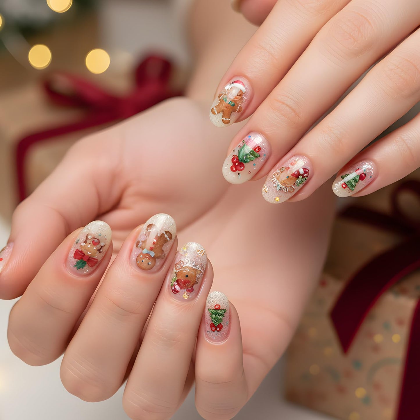 Keluna New Year Nail Stickers - 3 Sheets Happy New Year 2026 Nail Art Sticker, Glitter Gold Christmas Nail Decals, 5D Fireworks Champagne Eve Nail Decal Designs for Women Girls Manicure Decoration
