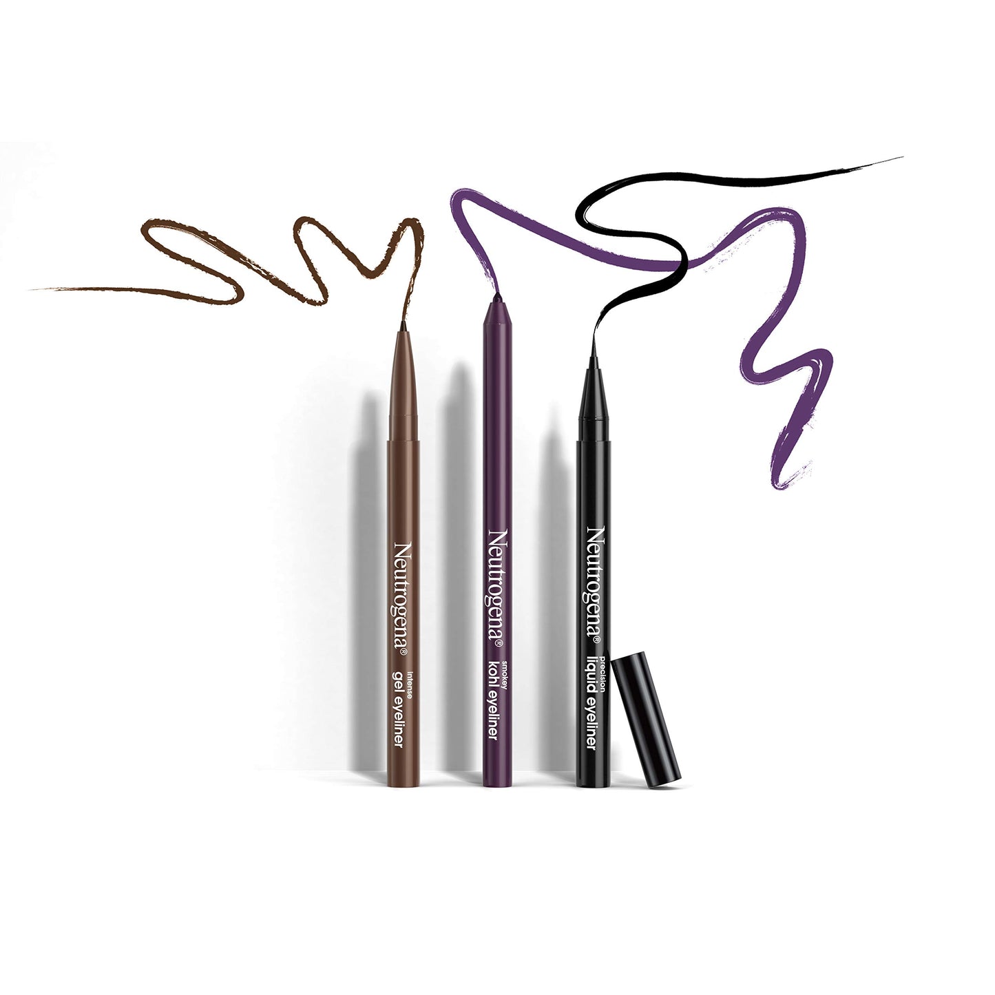 Neutrogena Intense Gel Eyeliner, Eye Makeup with Antioxidant Vitamin E, Bold Precision Eyeliner, Smudge- and Water-Resistant, Dark Brown, 0.004 oz