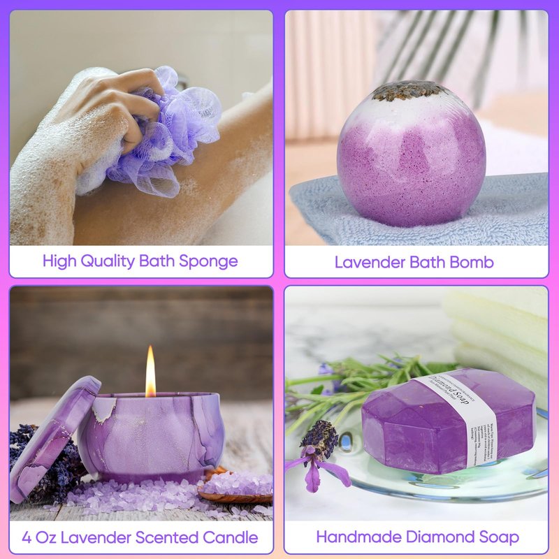 Birthday Gifts for Women,Unique Relaxing Spa Gift Baskets for Women,Self Care Get Well Care Package,Mothers Day,Wife Bday Gift Ideas for Her Best Friend,Coworker,Sister,Teacher