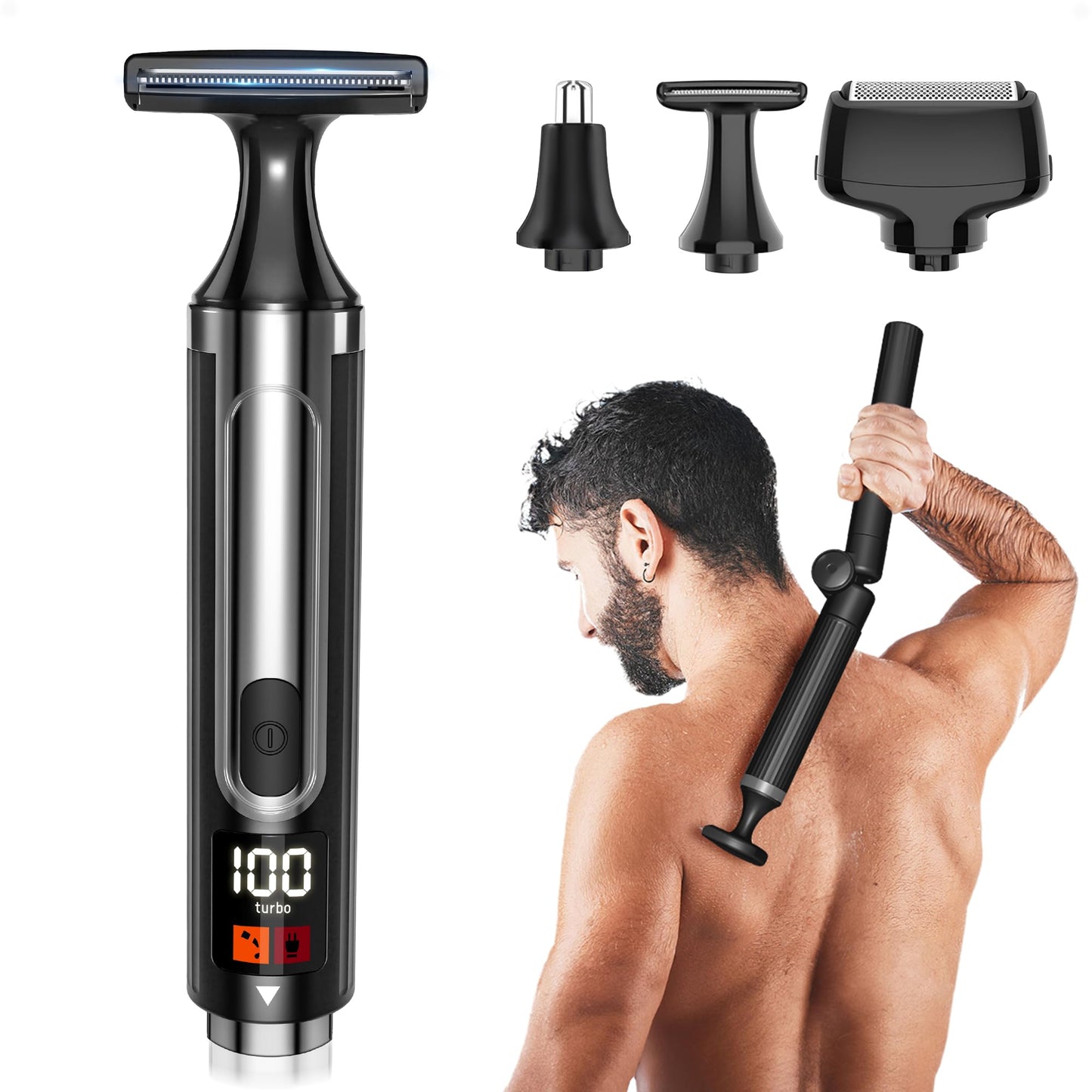 NUBACK 3 in 1 Electric Back Shaver for Men