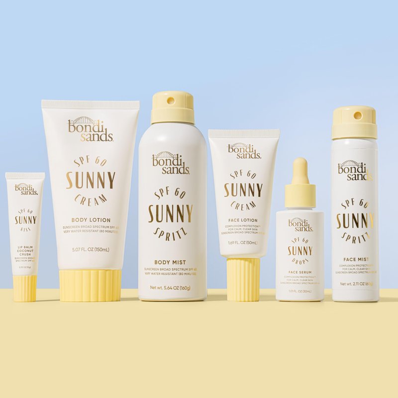 Bondi Sands Sunny Cream SPF 60 Face Lotion, Hydrating + Nourishing Broad Spectrum Daily Sunscreen, Dermatologist-Approved, Oil-Free, 1.69 Fl Oz
