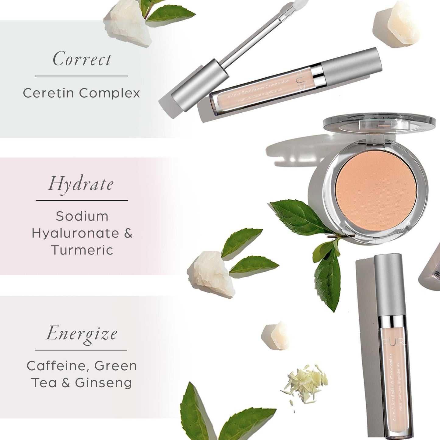 PÜR MINERALS 4-in-1 Sculpting Concealer for Women - Conceals, Brightens, Plumps & Corrects - Hydrating & Moisturizing Makeup Concealer with Medium to Full Coverage for Dark Circles - Light Nude, LN6