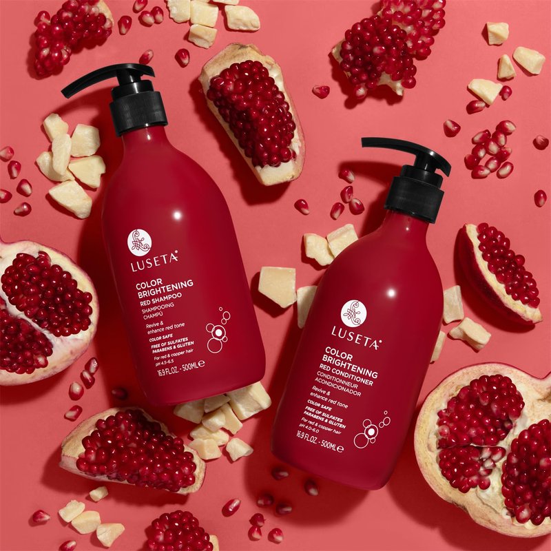 Luseta Color Enhancing Shampoo & Conditioner Set - Revive Red & Copper Hair, Add Shine & Smooth Frizz | 2 x 16.9oz
