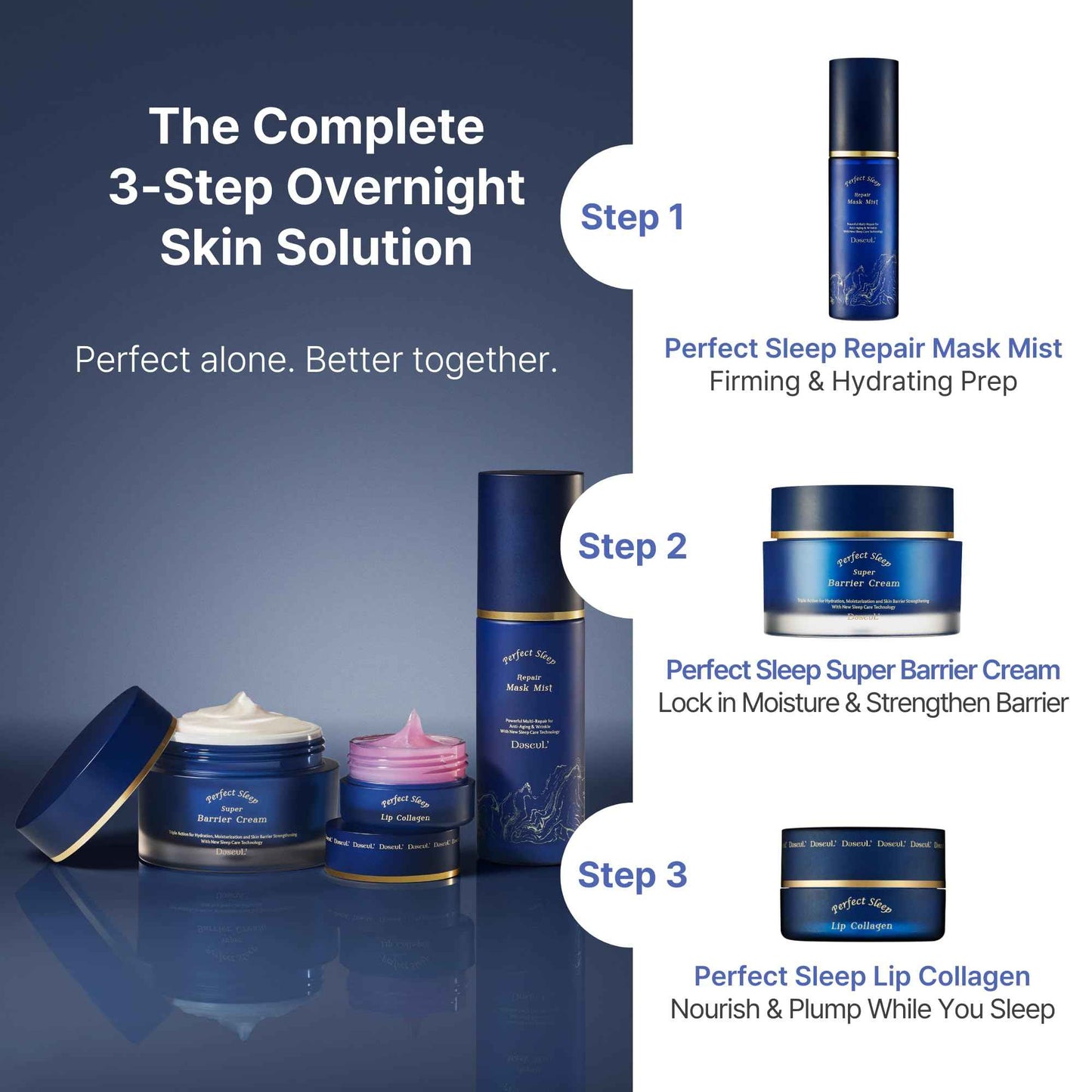 Perfect Sleep Lip Collagen 0.52fl.oz, Intensive Collagen Lip Sleeping Mask Infused with Peptides, Rice Protein & Willow Bark Extract for Overnight Plumping, Repairing & Smoothing, Korean Lip Treatment