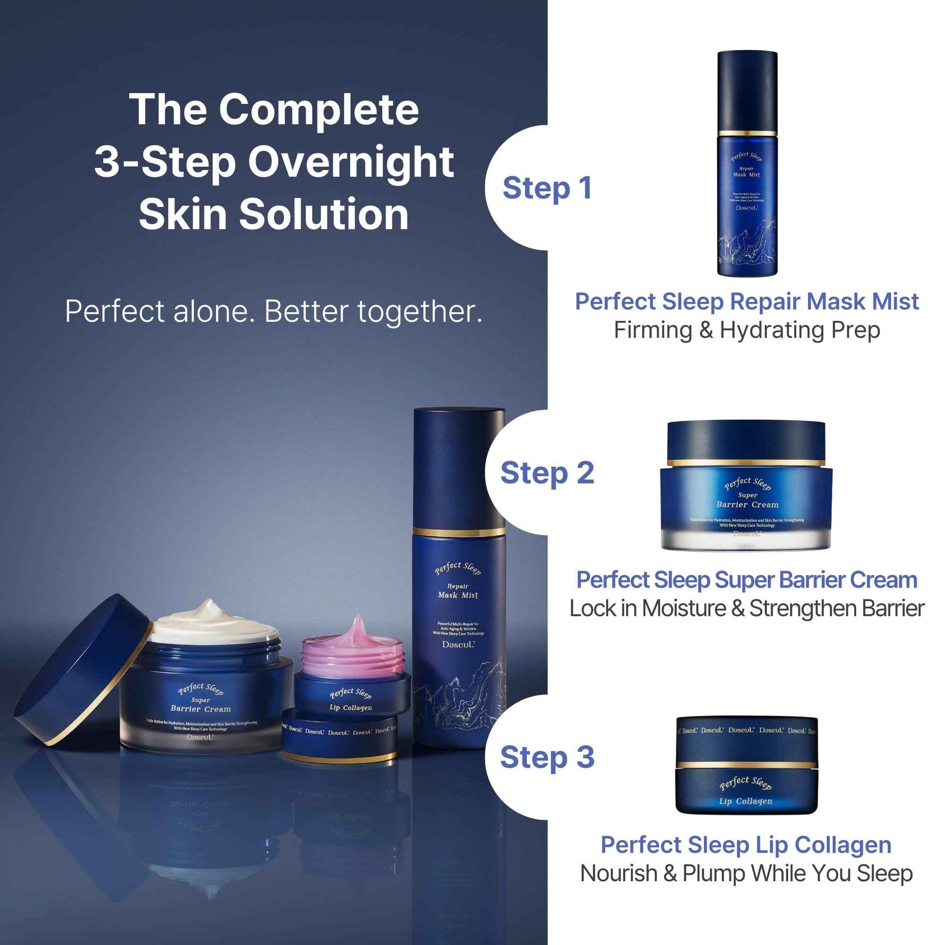 Perfect Sleep Lip Collagen 0.52fl.oz, Intensive Collagen Lip Sleeping Mask Infused with Peptides, Rice Protein & Willow Bark Extract for Overnight Plumping, Repairing & Smoothing, Korean Lip Treatment