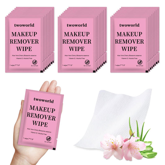 100 Makeup Remover Wipes Bulk Individually Wrapped Travel Makeup Wipes
