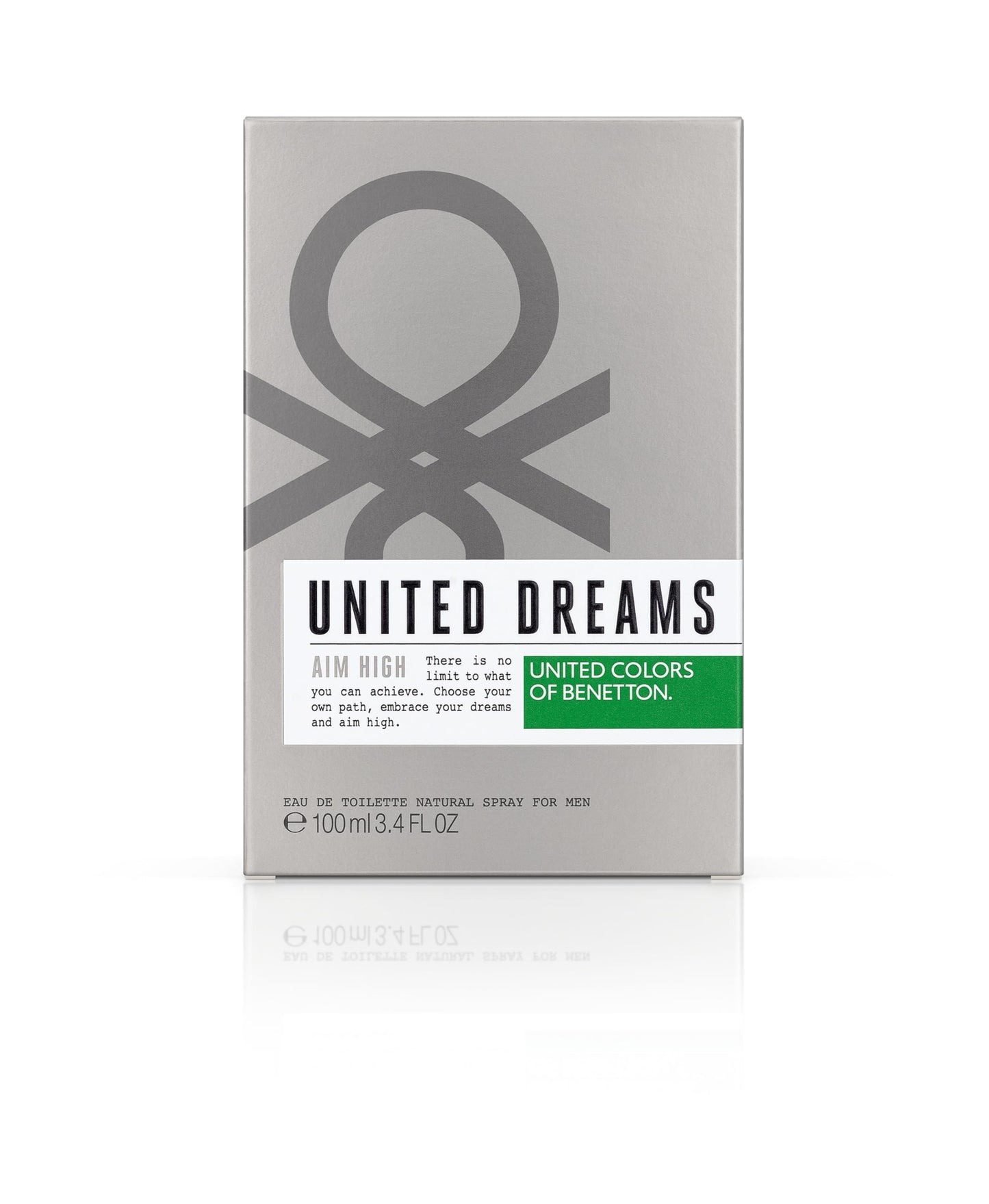 United Colors of Benetton United Dreams Eau de Toilette Spray for Men, Aim High, 3.4 Ounce