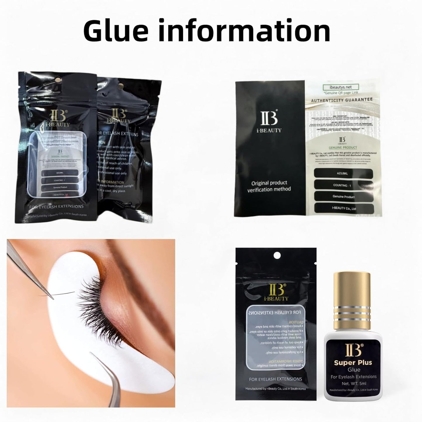 Eyelash Extensions Glue - Professional Low Smoke 5ml | 1-2 Sec Drying Time, Lasts 5-6 Weeks, 2 Pack
