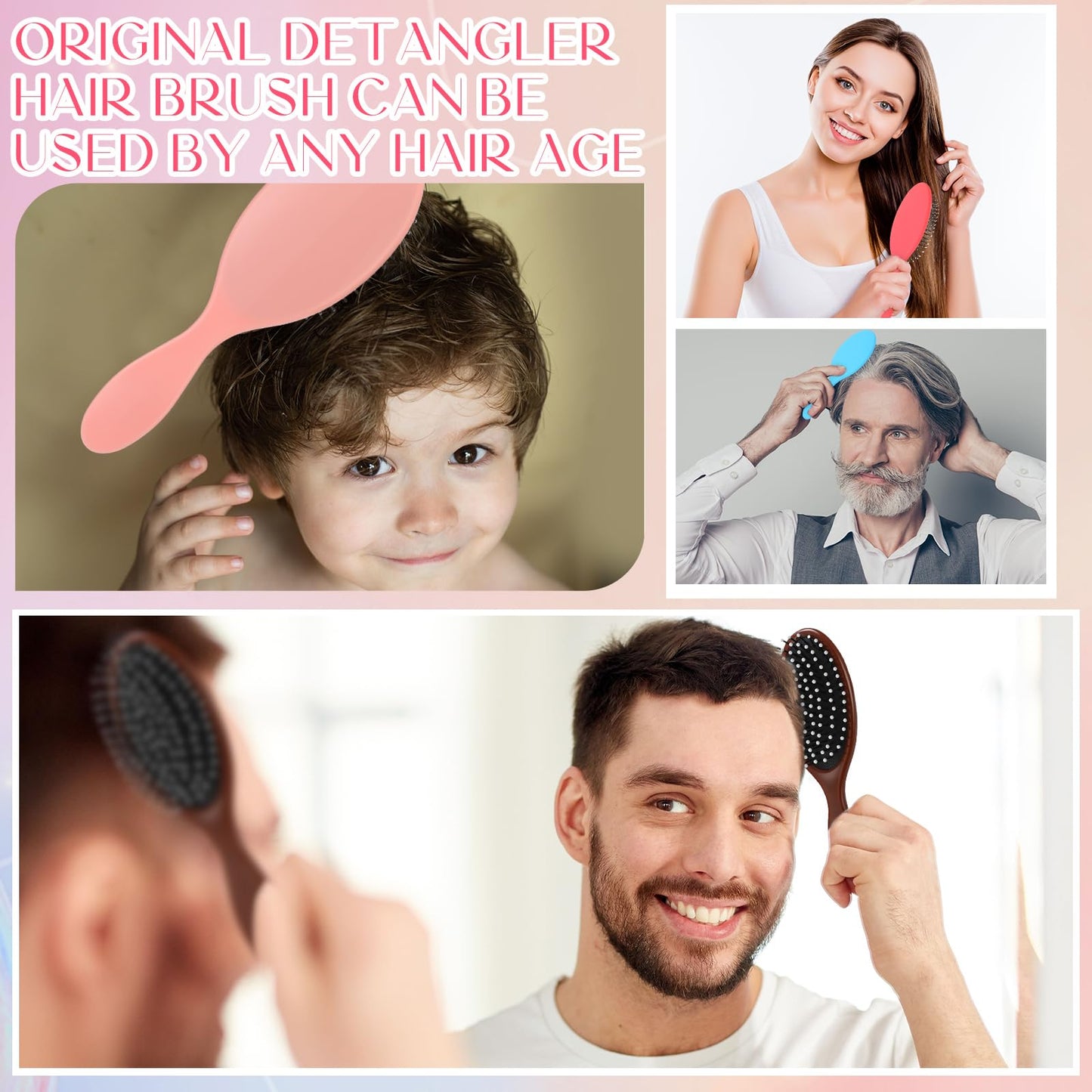 Suclain 30 Pcs Hair Brushes Bulk for Women, Travel Detangling Brush