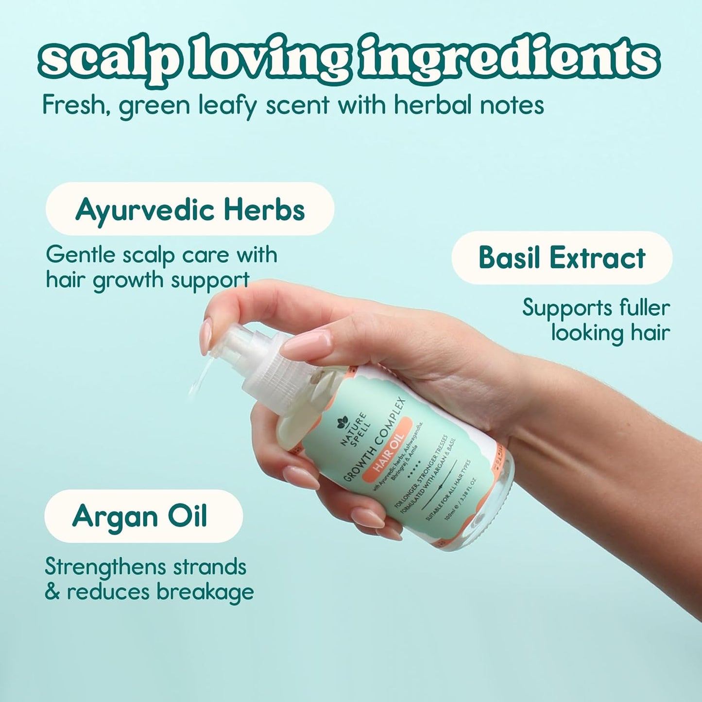 Lightweight Hair Oil - Nourishing Frizz Control & Heat Protectant | Hydrates & Strengthens All Hair Types, 3.38 Fl Oz