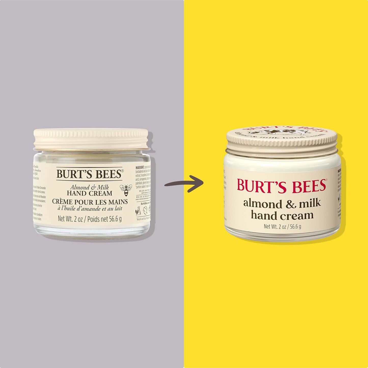 Burt's Bees Hand Cream - Almond & Milk Formula | 2 Oz Moisturizer for Soft Skin