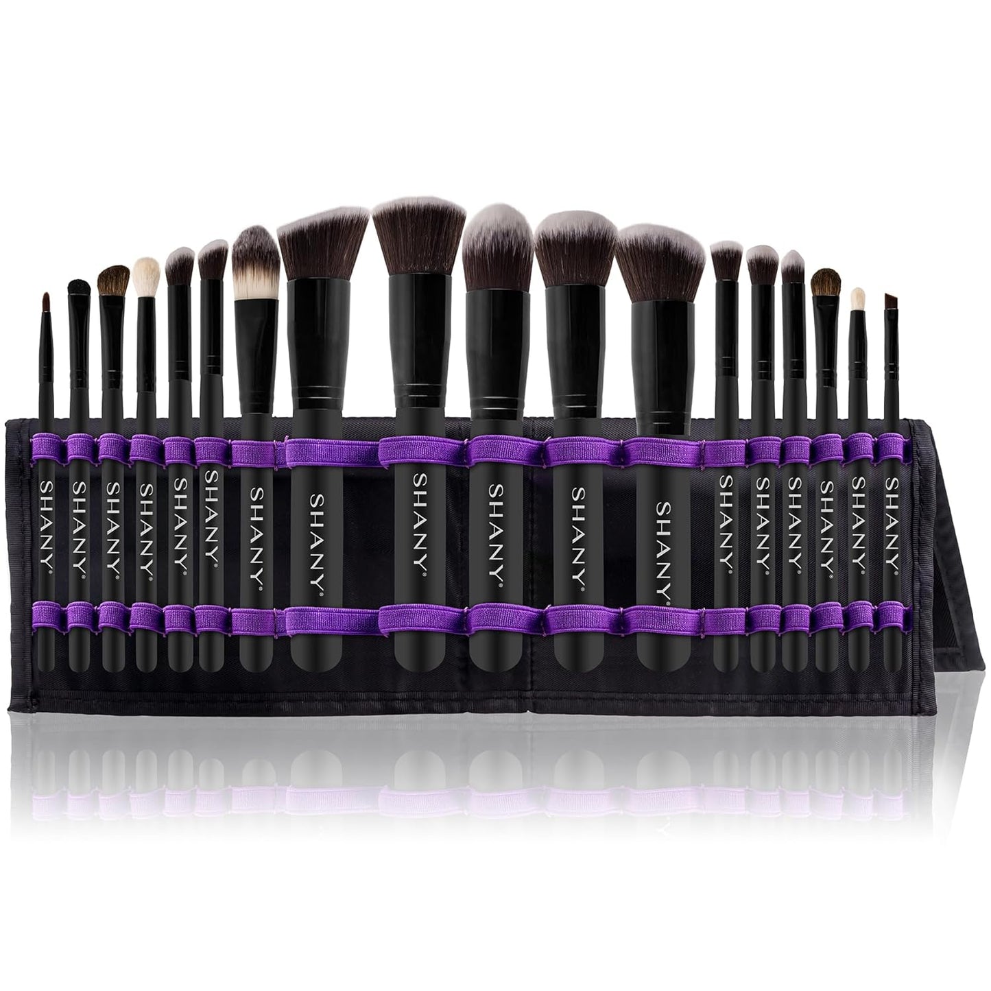 Artisan Kabuki Makeup Brush Set - 18 Pcs Complete Set with Convertible Holder | Premium Quality Brushes