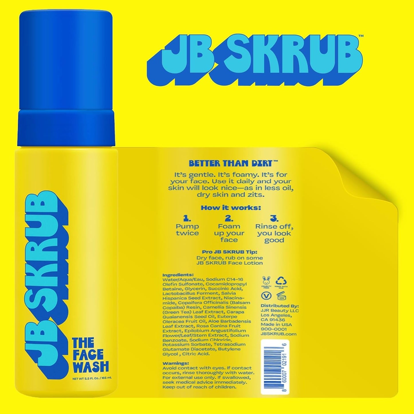 JB SKRUB Foaming Acne Face Wash and Citrus Scented Boys Body Wash Gift Set - Teen,Tween and Kid Skincare Duo - Fight Acne, Conquer Adolescent Funk with Confidence