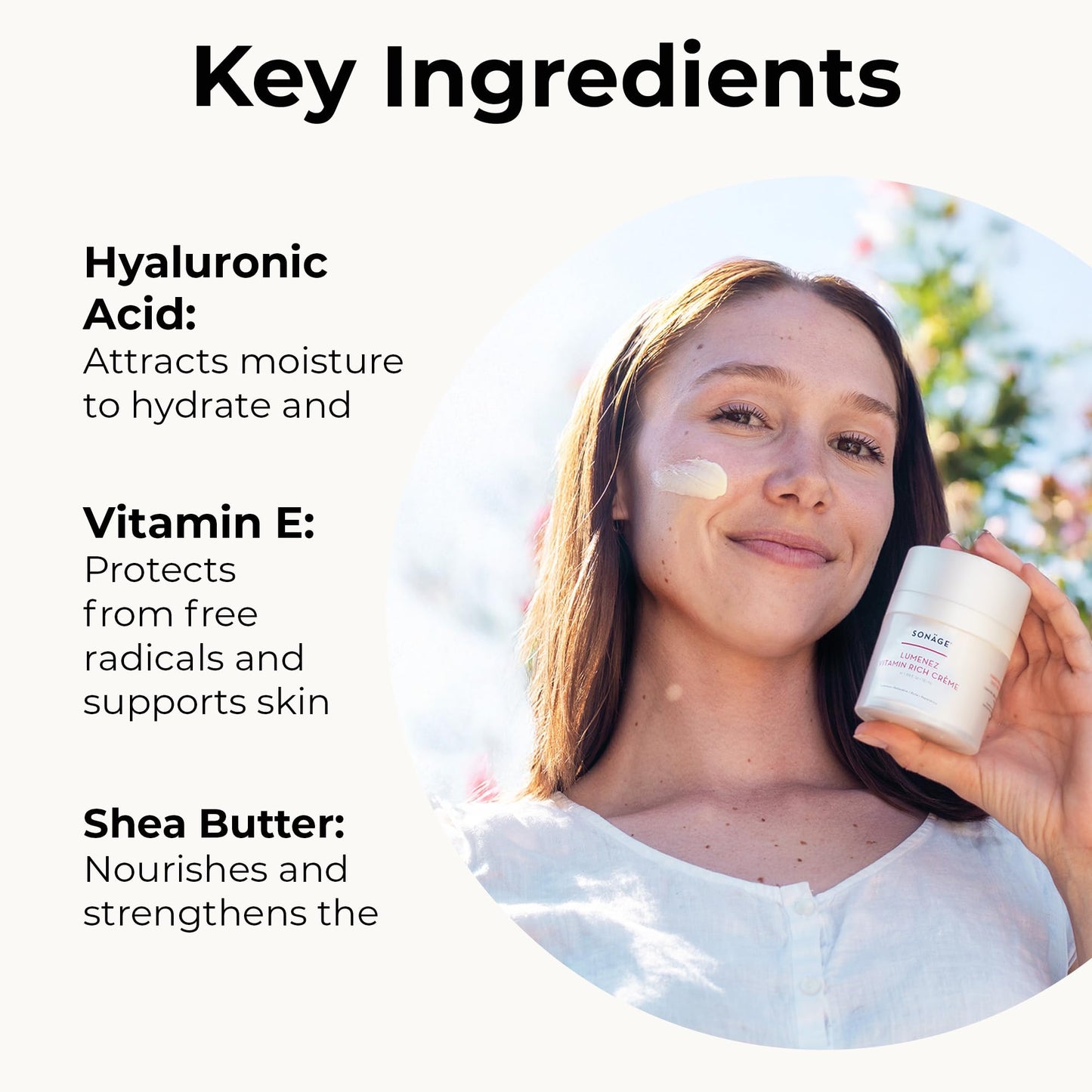 SONAGE Lumenez Vitamin Facial Cream: Daily Restorative Moisturizer with Vitamin C | Hydrating Cream for Dry Skin