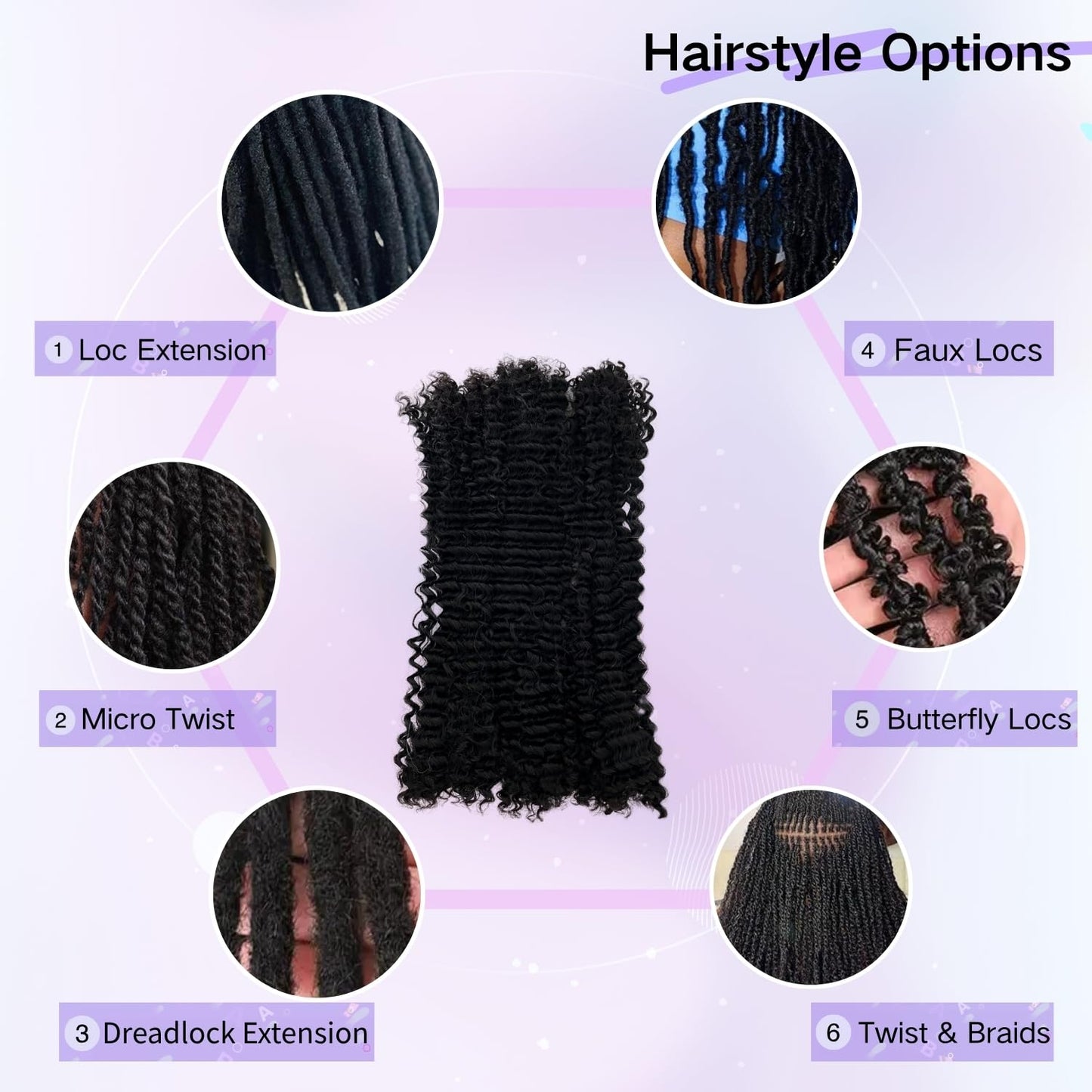Afro Kinkys Bulk Human Hair 30g/Pack for Mini Twist, Braiding Hair for Dreadlocks, Loc Repair, Dreadlock Extensions Human Afro kinkyhair Bulk for Twists Natural Black 22 Inch