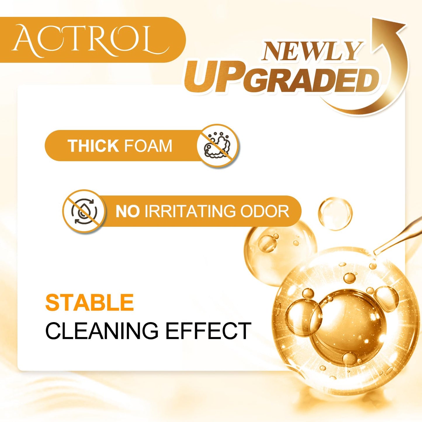 ACTROL Eyelash Extension Cleanser Unscented 1L Natural Lash Extension Shampoo Professional Eyelid Foaming Cleanser Paraben & Sulfate Free Non-lrritating with Salon and Home Care