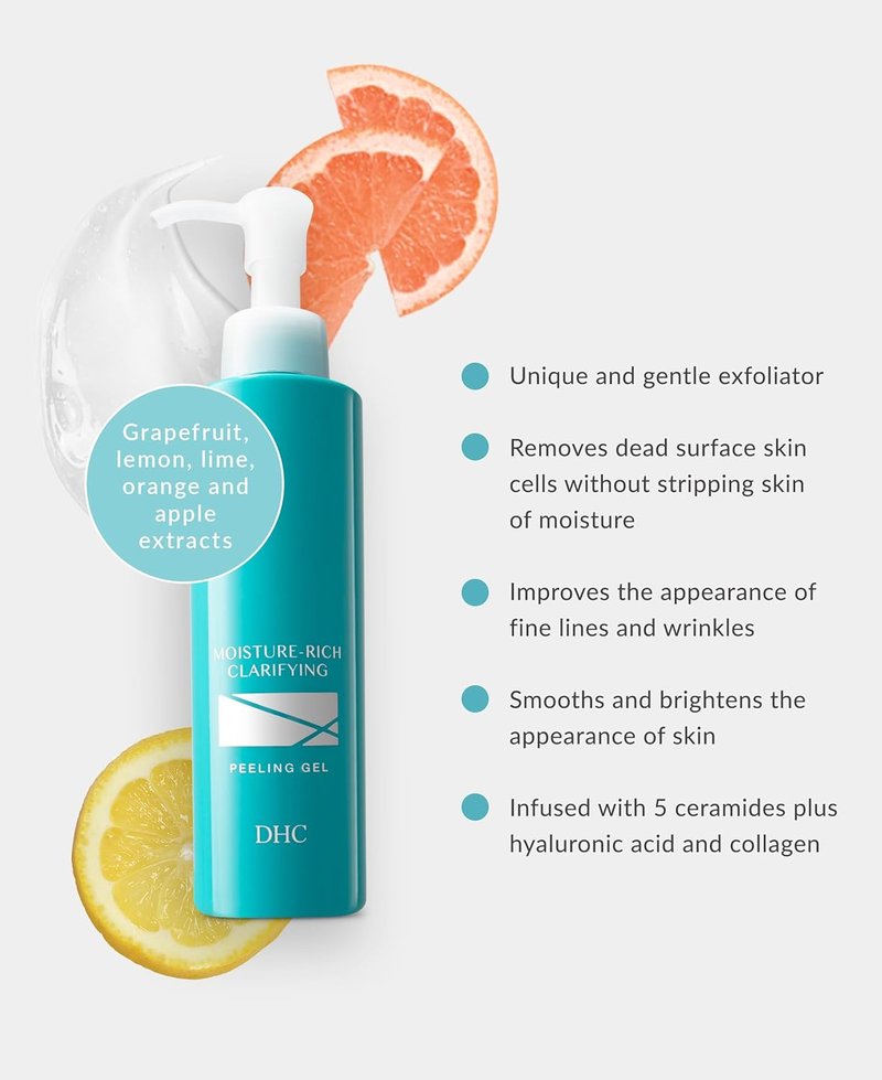 DHC Moisture-Rich Clarifying Peeling Gel - Innovative Exfoliator for All Skin Types | Hydrating 4.9 oz.
