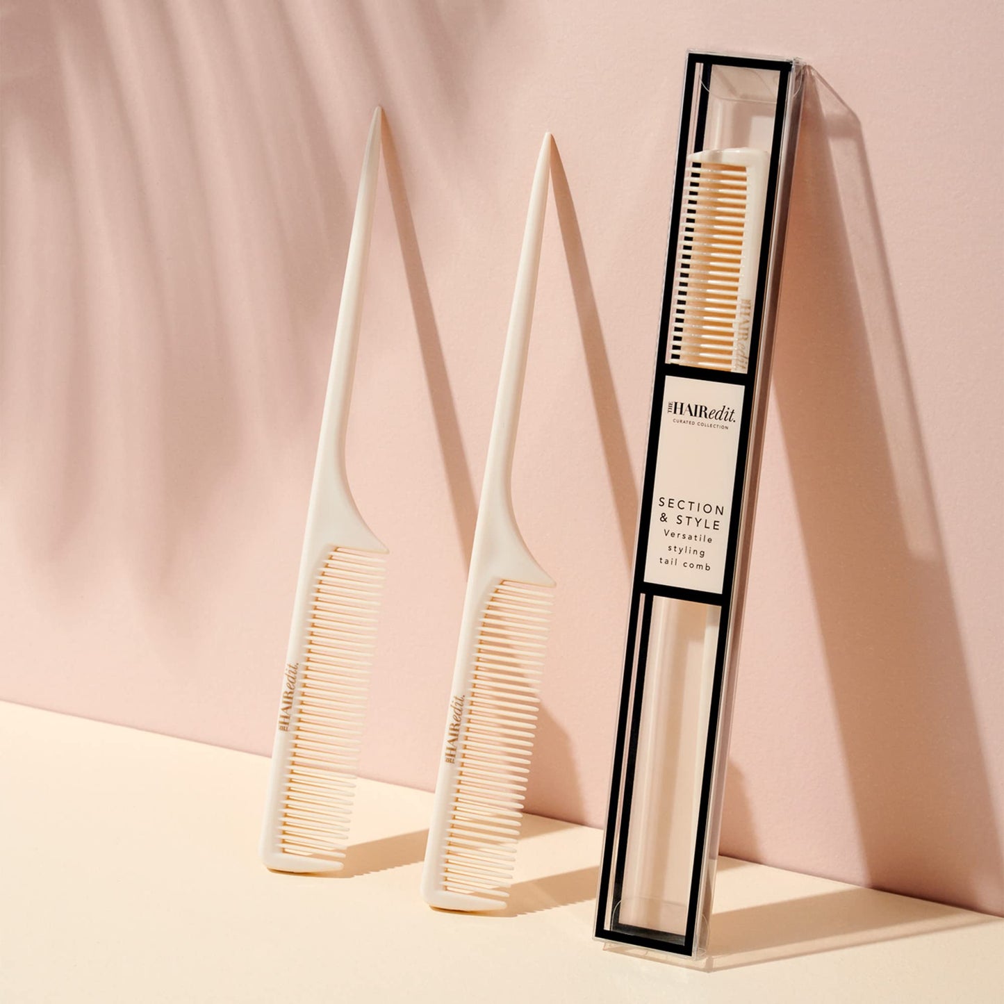 The Hair Edit Section & Style Rat Tail Comb, Fine-Tooth Teasing & Sectioning Comb for Precision Parting, Smoothing, Lifting & Creating Sleek Buns, Ponytails, Braids & Updos, Hair Combs for Women