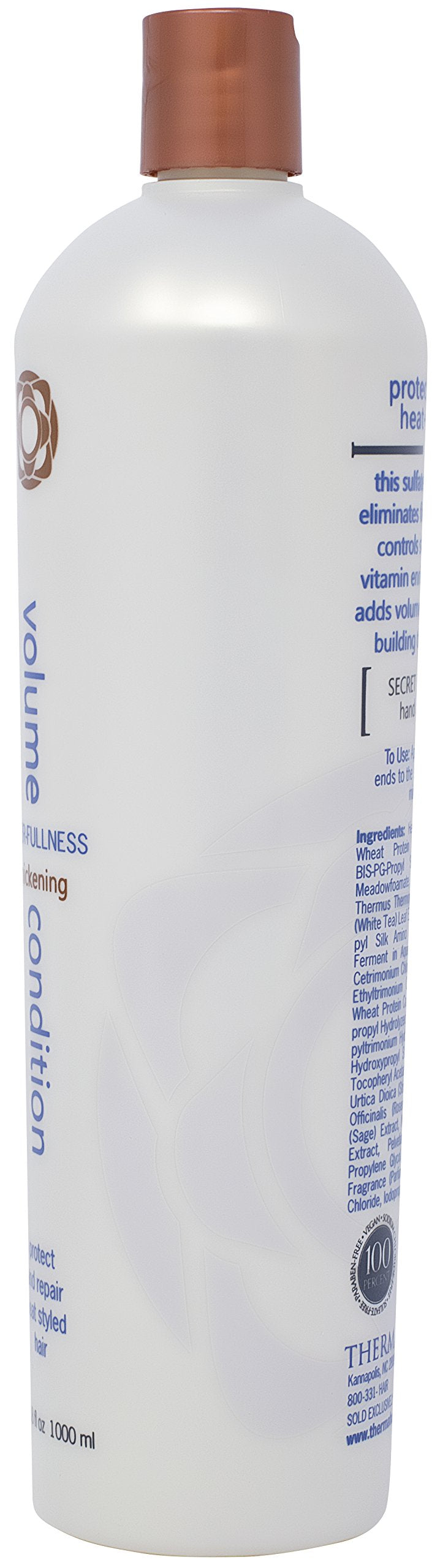 Thermafuse Volume Condition (33.8 oz) Body Building, Volumizing, Repairing, Weightless, Nourishing Conditioner That Seals & Increases Shine For Thin, Thinning, Fine & Normal Hair Types