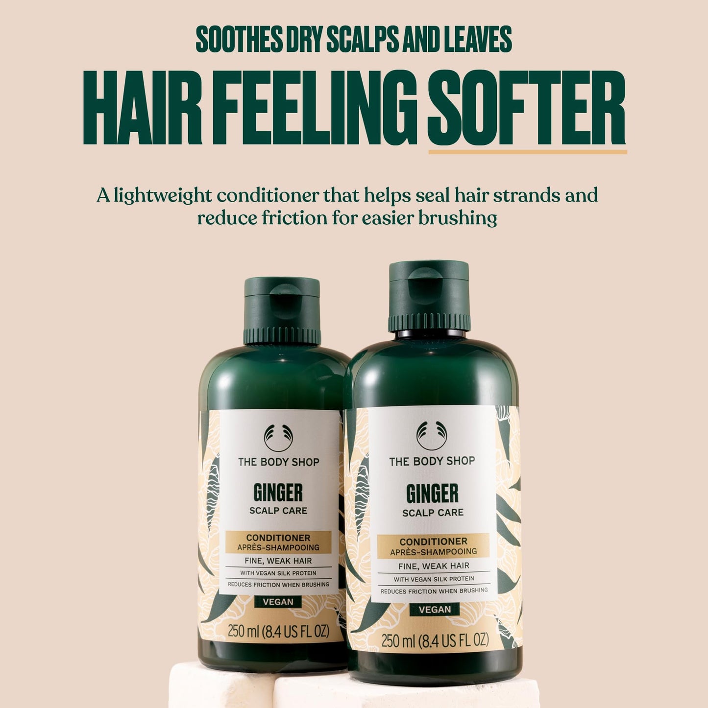 The Body Shop Ginger Scalp Care Conditioner (Vegan), Green, 8.4 Fl Oz