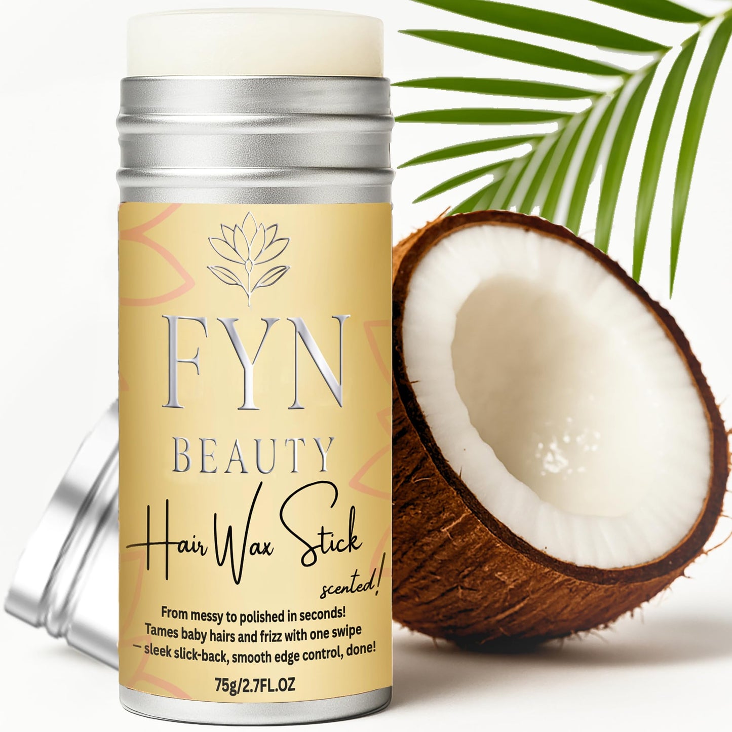 FYN Beauty Hair Wax Stick - Slick Back Hair Products - Edge Control - Hair Accessories for Women & Kids - Fly Away Stick for Hair - Bun Maker & Braiding Gel - Dance Recital Gifts for Girls- 2.7 Fl Oz