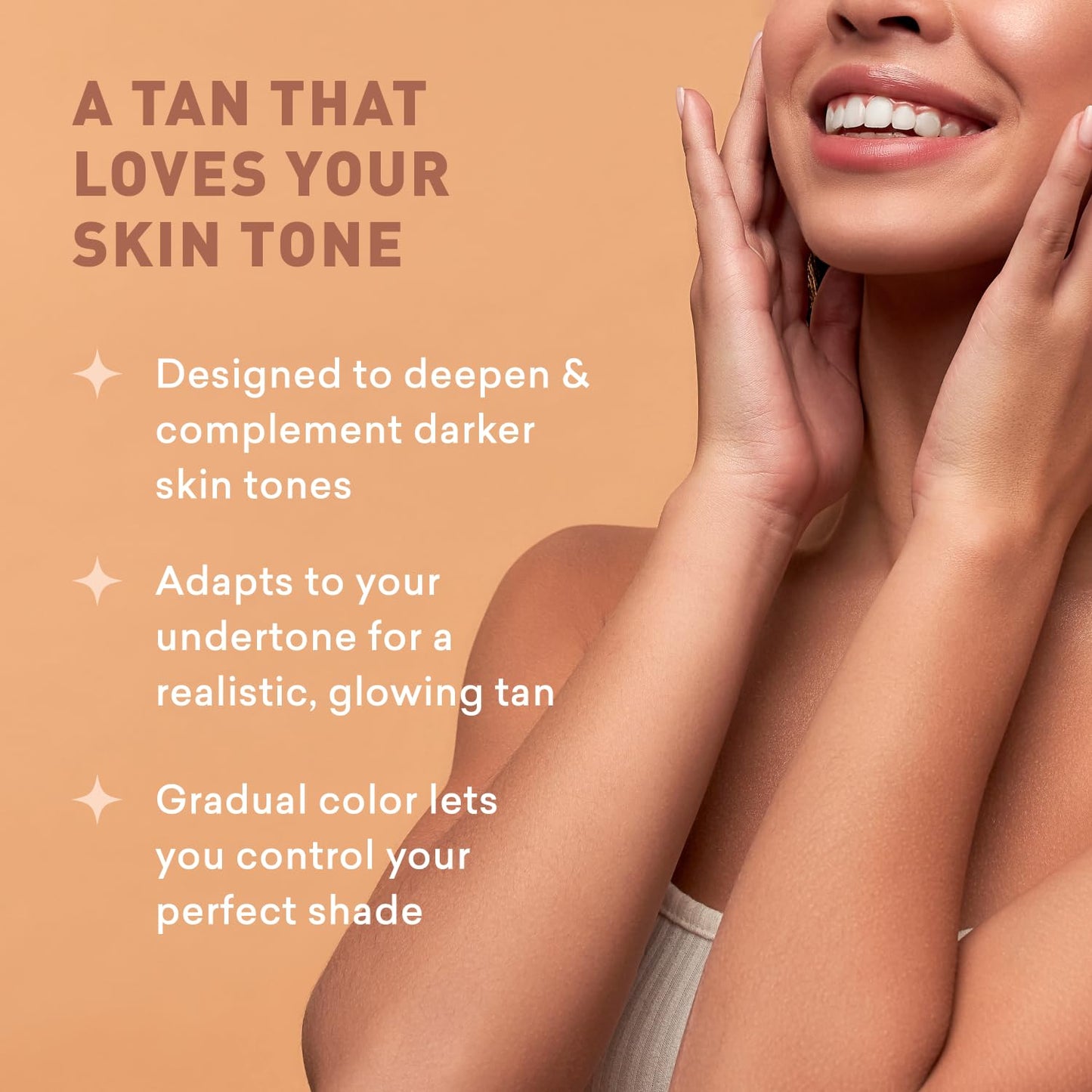 Sunless Tanning Lotion - Indoor Self-Tanner for Dark Tones | Bronzer for a Sun-Kissed Glow | 8 Oz