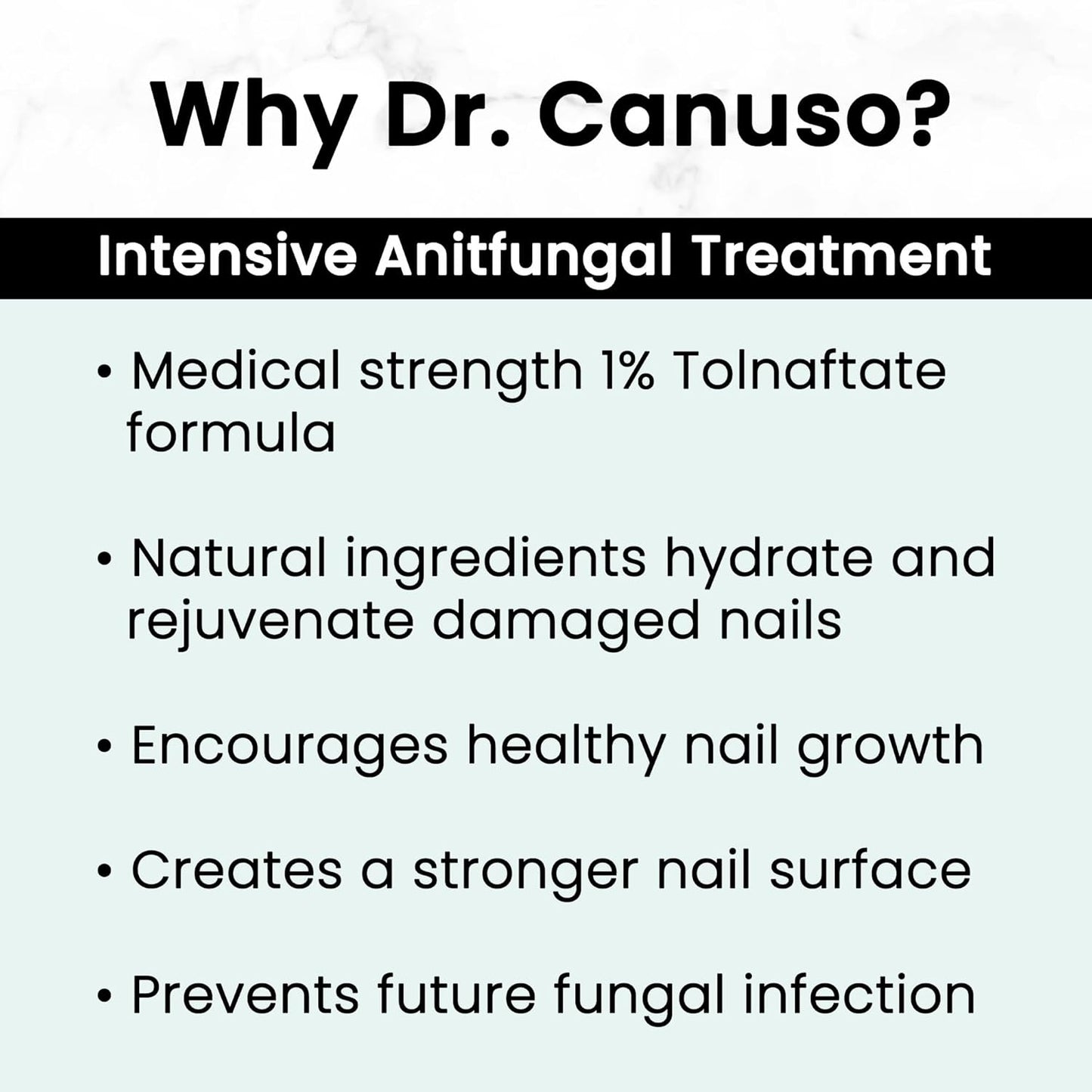 Dr. Canuso Antifungal Nail Treatment - Medical Strength Nail Oil for Damaged Nails with 1% Tolnaftate Solution