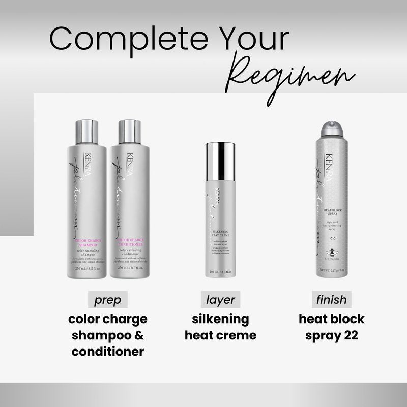 Kenra Professional Platinum Heat Block Spray 22 | Heat Protecting Hairspray | All Hair Types | 8 oz.
