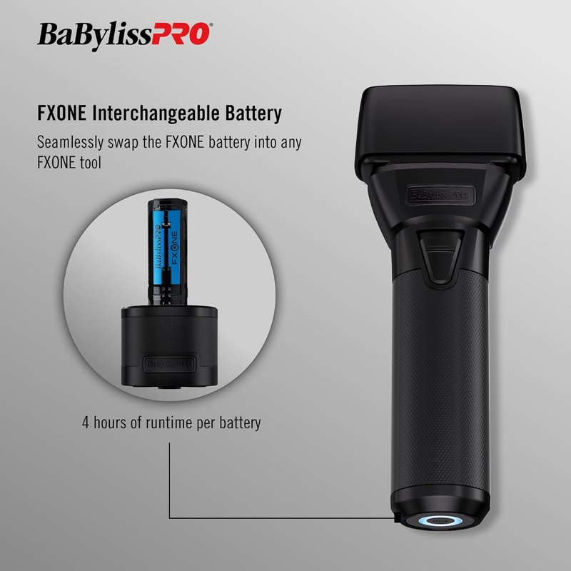 BaBylissPRO FXONE Double Foil Shaver - Interchangeable Battery for Precision Grooming