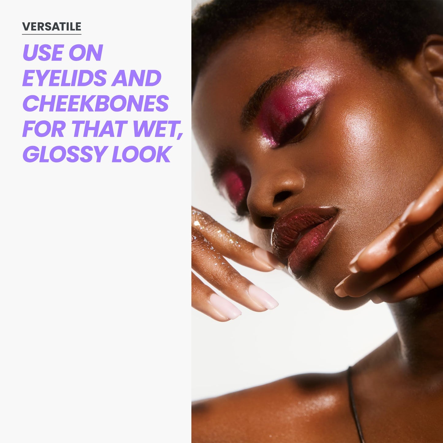 Wonderskin Lip Gloss – Wonder Blading Top Gloss, Hydrating High Shine Lip Makeup (Red Glitter)
