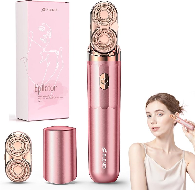 Epilator,2 in 1Epilator for Women Rechargeable,Womens Electric Shaver with LED Light,Hair Removal for Women Legs/Face/Bikini/Arms,Smooth Epilator Trimmer Travel Kit Set,Hair Removal Area Upgrade