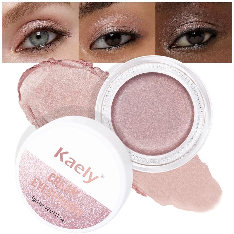 Single Cream Eye Shadow Palette - Champagne Shimmer Metallic | High Pigment Waterproof for Mature Skin