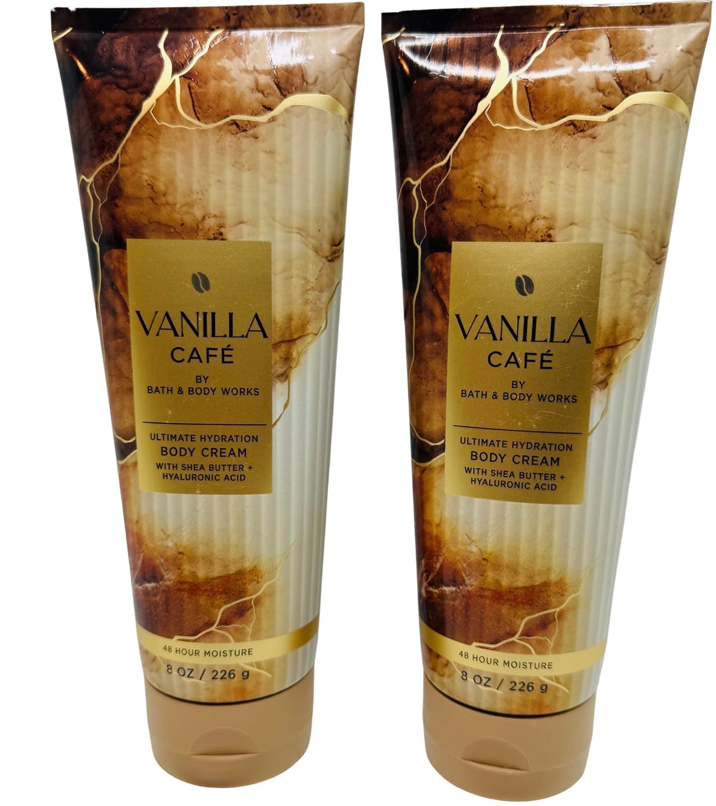 Bath & Body Works Vanilla Café Body Cream 8 Ounces Pack of 2