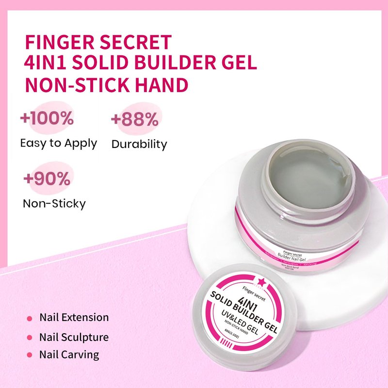 Solid Builder Gel for Nails 240g 4oz Builder Gel Nail Kit Non-sticky for Nails Extension DIY Nail Thickening Solution 3d Sculpture Hard Sculpting Glue Molding Building Forms UV Lamp