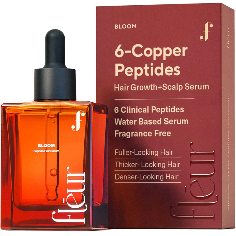 GHK-CU Peptide Hair Serum for Hair Growth - Non-Greasy Copper Peptides for Thinning Hair | Promotes Fullness & Reduces Shedding - Made in USA