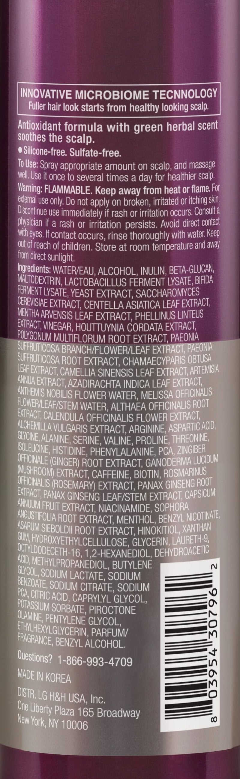 Dr. Groot Scalp Relief Tonic, Korean Hair Care with Chamomile, Niacinamide, Menthol, Rosemary Oil, Moisturizing Biotin Spray, Antioxidant Formula, for Dry Scalp, Kbeauty Scalp Revitalizing Solution