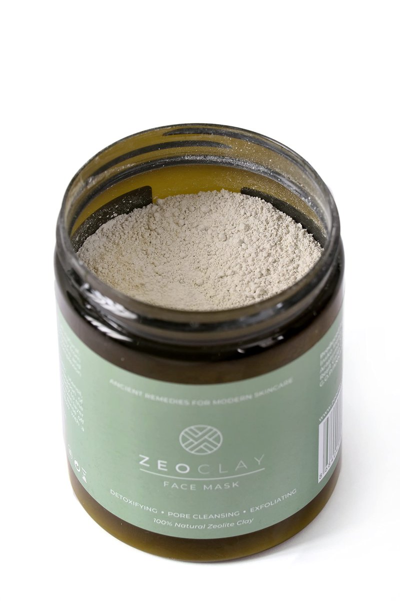 ZeoClay Organic Zeolite Clay Face Mask – Deep Pore Cleansing & Detox, Acne & Blackhead Treatment, Oil Control & Skin Tightening – Natural Spa-Quality Exfoliant for Radiant, Healthy Skin – 20 Uses