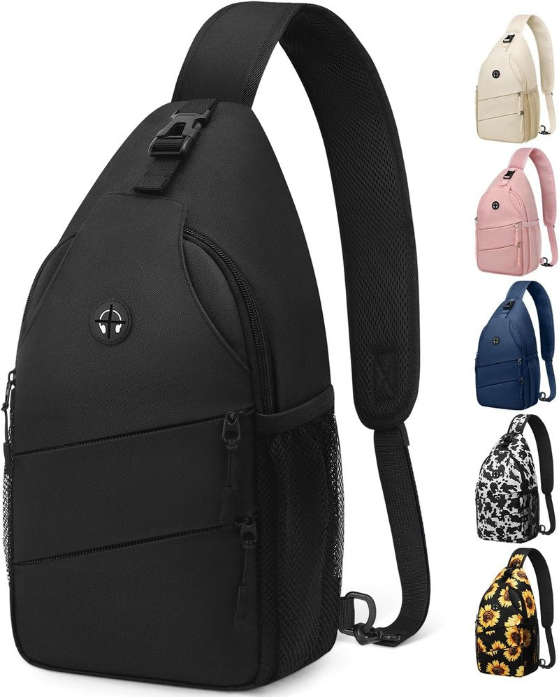 Crossbody Bags for Women & Men - Trendy Sling Backpack with Convertible Shoulder Strap | Casual Chest Bag