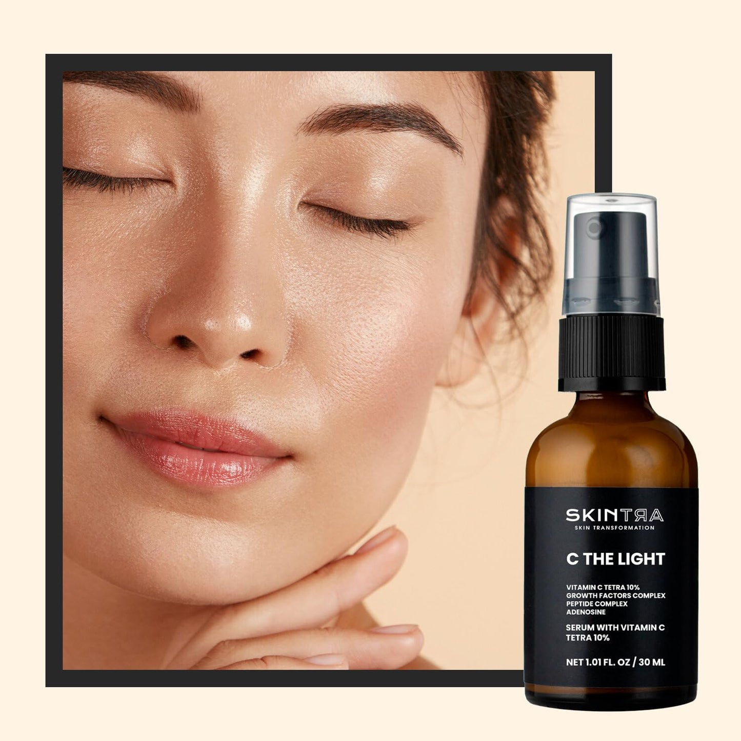 SkinTra - Eraser - Powerful Serum for Hyperpigmentation with 10% Vitamin C, For Dark Spots & Redness Reduction – Vegan – Safe for Daily Use – 30 ml/Net 1.01 Fl. Oz