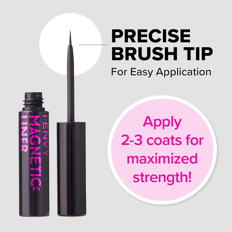 KISS i Envy Magnetic Eyeliner - Wind Resistant Formula for All-Day Wear | Lasts Up to 16 Hours