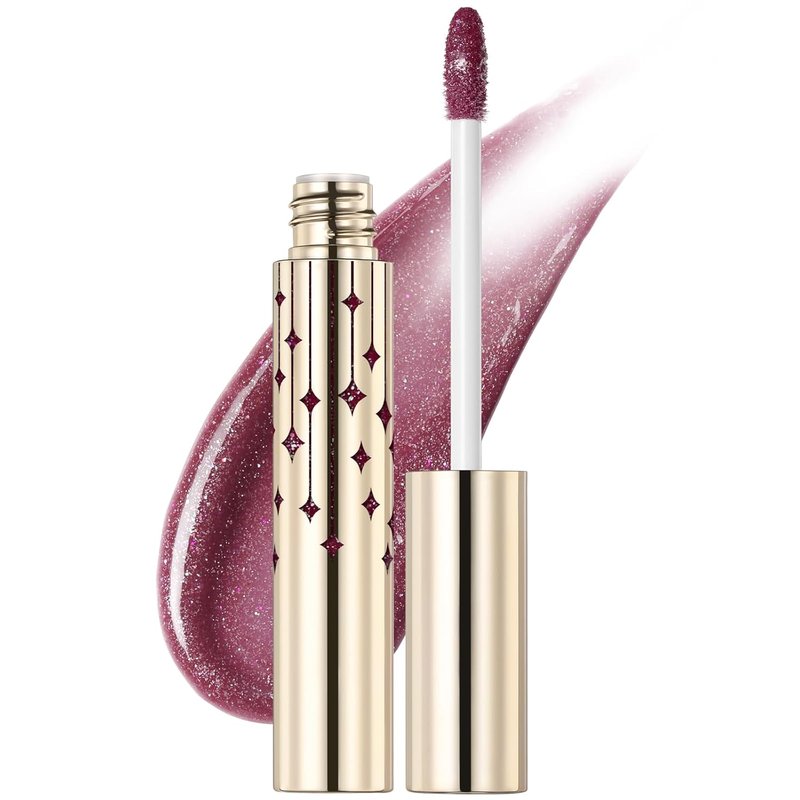 High Shine Glitter Lip Gloss - Hydrating, Non-Sticky Formula for Fuller Lips | PK04 Lollipop