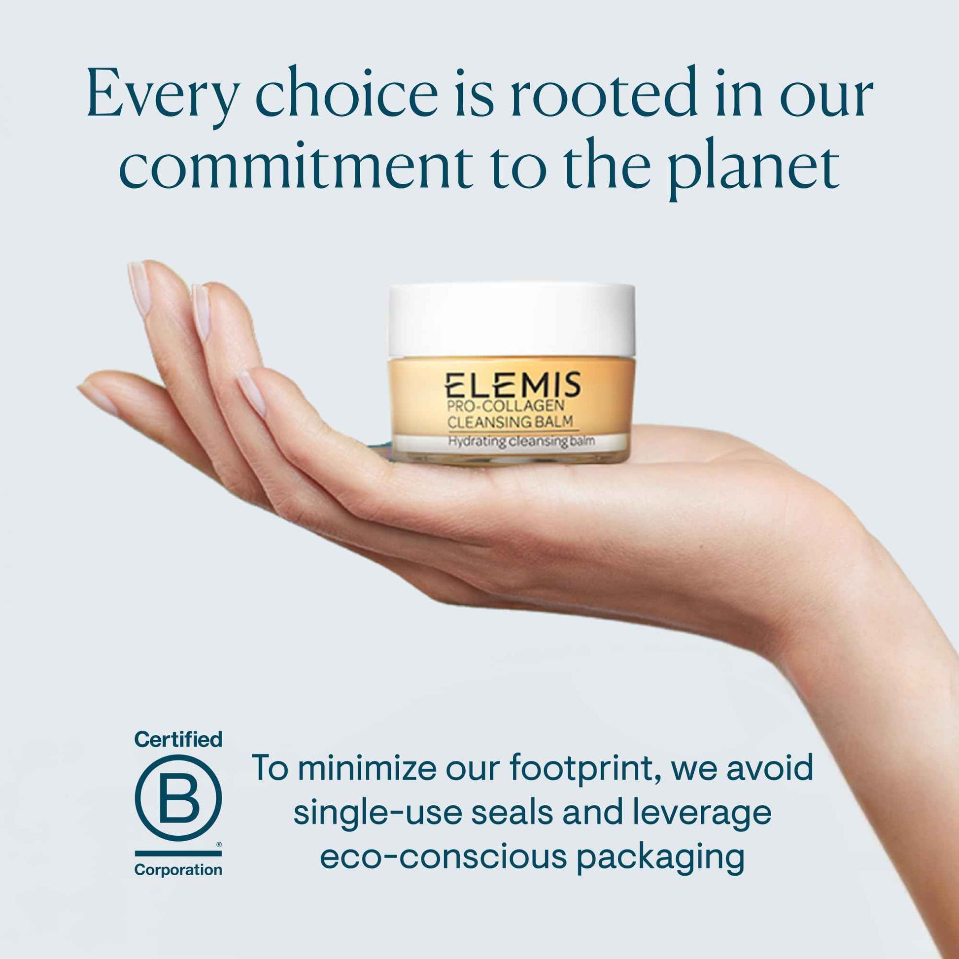 ELEMIS Pro-Collagen Travel Size Cleansing Balm - 3-in-1 Daily Face Cleanser - Melts Away Waterproof Makeup and Sunscreen - Lavender and Chamomile Oil - 20g