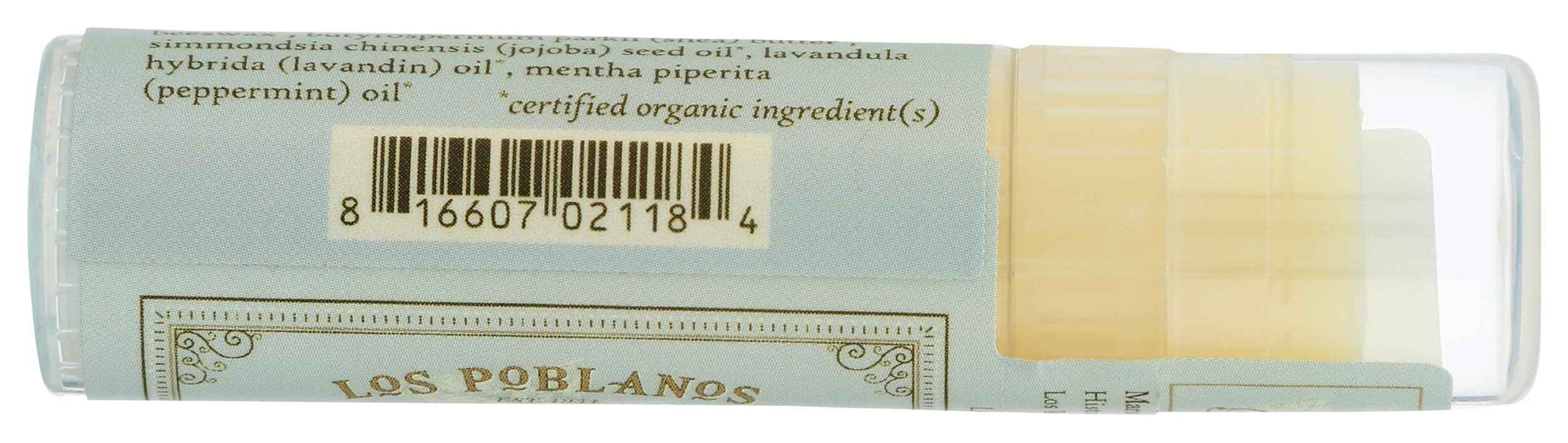 Los Poblanos Lavender Peppermint Lip Balm, 0.28 Oz