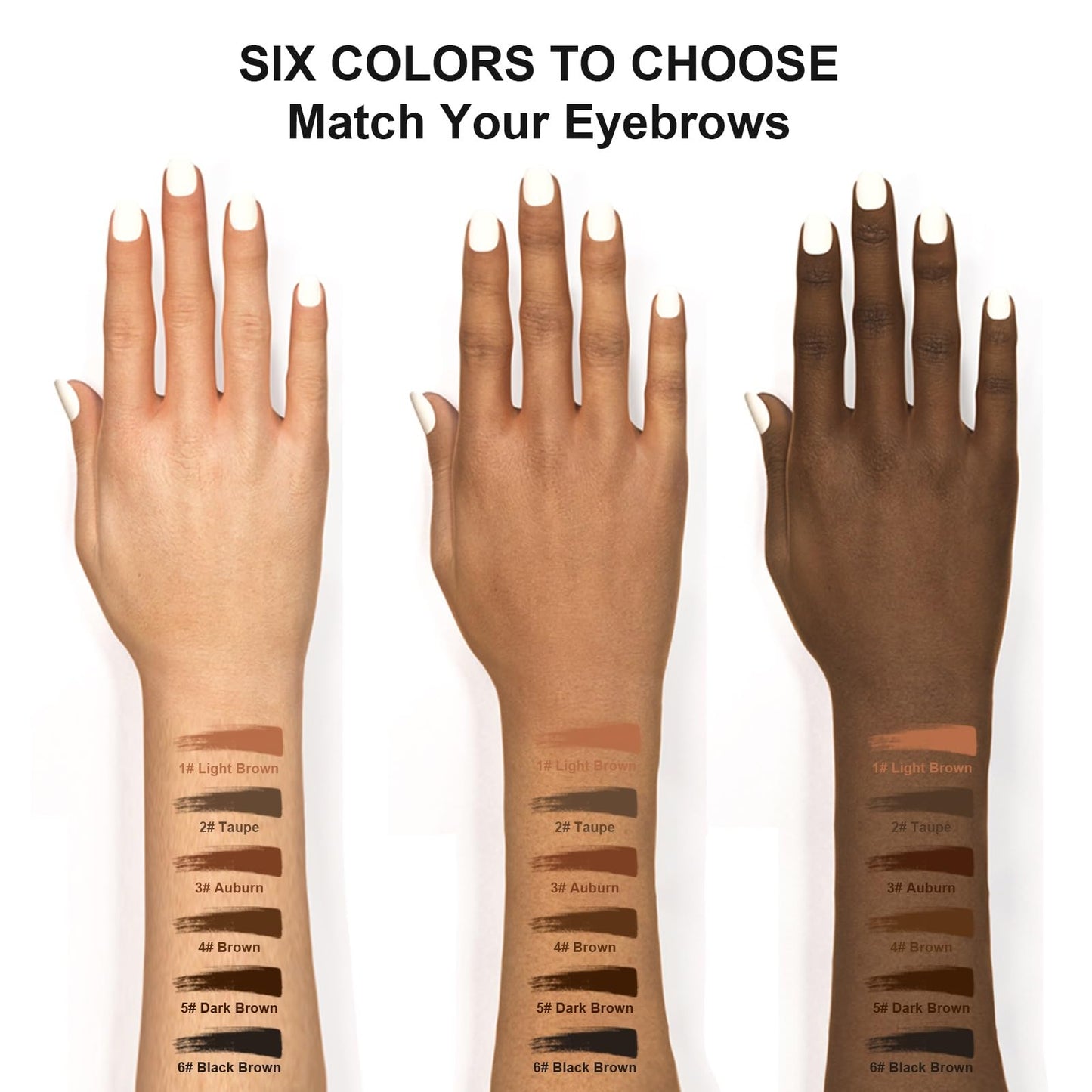 TurritopsisD Define & Fill Brow Pencil 【2-Pack Brown】 Eyebrow Pencil Pro Waterproof Long-Lasting Precision Tip Skinny Pen Built-in Soft Spoolie