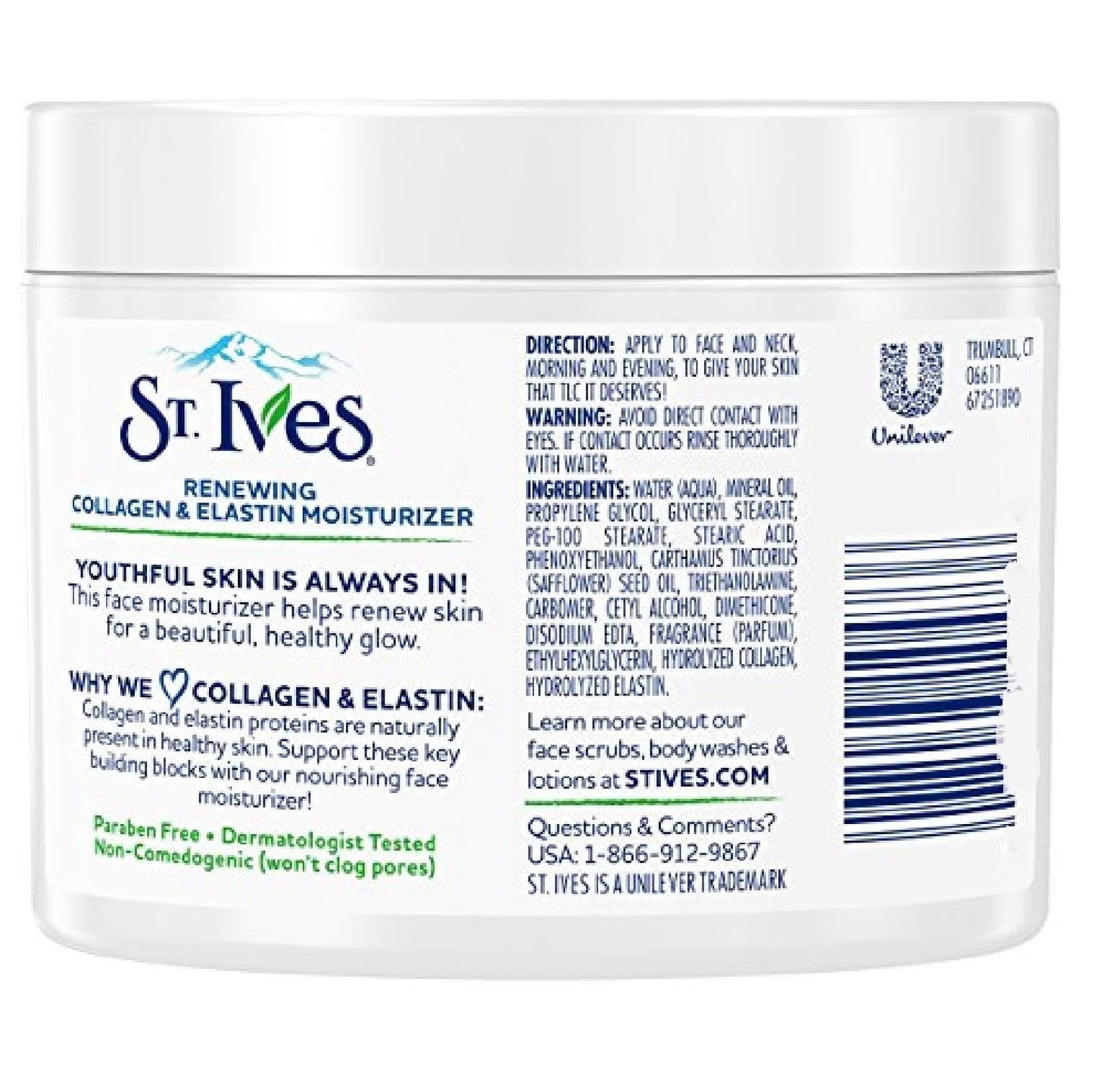 St Ives Renewing Collagen and Elastin Face Moisturizer, 10-Ounce Jar (3-Pack)
